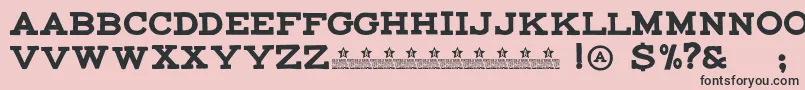 MaccrapPersonalUse Font – Black Fonts on Pink Background