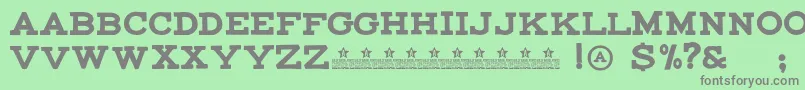 MaccrapPersonalUse Font – Gray Fonts on Green Background