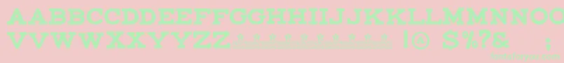 Шрифт MaccrapPersonalUse – зелёные шрифты на розовом фоне