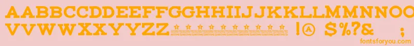 MaccrapPersonalUse Font – Orange Fonts on Pink Background