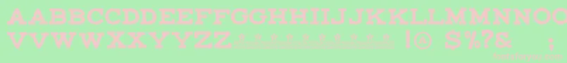 フォントMaccrapPersonalUse – 緑の背景にピンクのフォント
