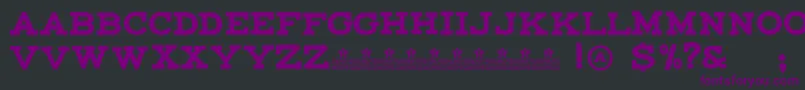 Шрифт MaccrapPersonalUse – фиолетовые шрифты на чёрном фоне