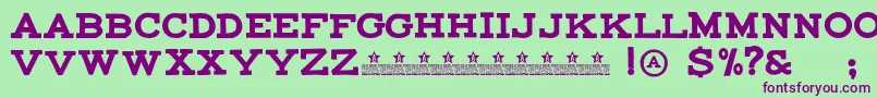 MaccrapPersonalUse Font – Purple Fonts on Green Background