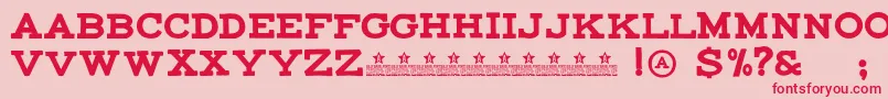 MaccrapPersonalUse Font – Red Fonts on Pink Background