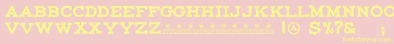 MaccrapPersonalUse Font – Yellow Fonts on Pink Background