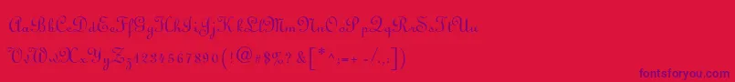 Шрифт LinoscriptLight – фиолетовые шрифты на красном фоне