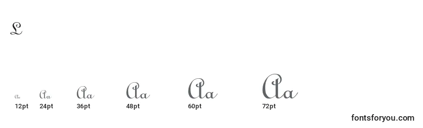 Размеры шрифта LinoscriptLight
