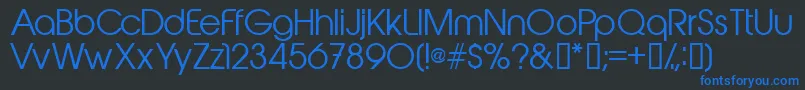 Abeakrg Font – Blue Fonts on Black Background