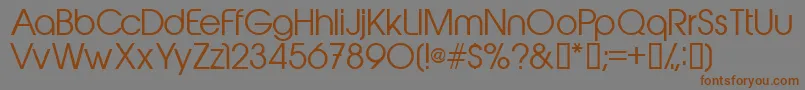 Abeakrg-Schriftart – Braune Schriften auf grauem Hintergrund