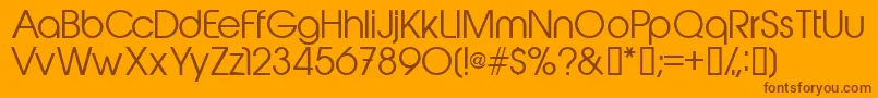 Abeakrg Font – Brown Fonts on Orange Background
