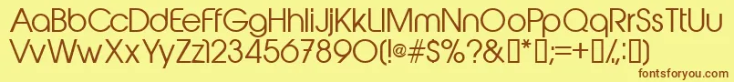 Abeakrg Font – Brown Fonts on Yellow Background