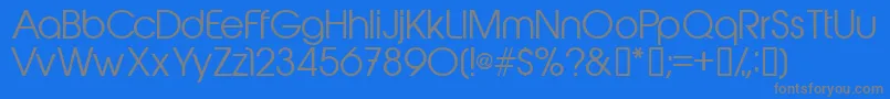 Abeakrg Font – Gray Fonts on Blue Background