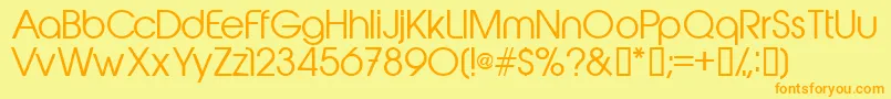 Abeakrg Font – Orange Fonts on Yellow Background