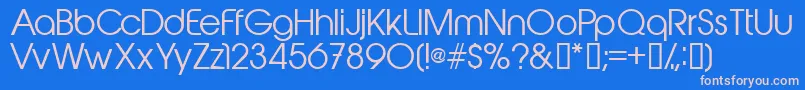 Abeakrg Font – Pink Fonts on Blue Background