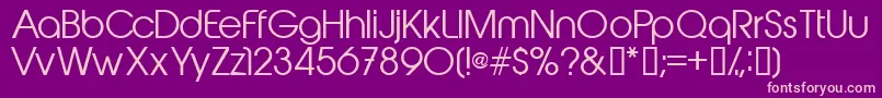 Abeakrg Font – Pink Fonts on Purple Background