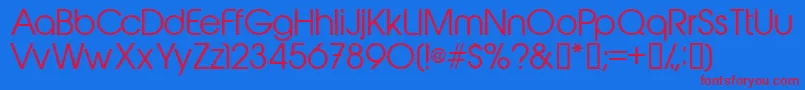 Abeakrg Font – Red Fonts on Blue Background