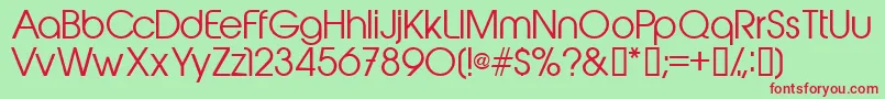 Abeakrg Font – Red Fonts on Green Background