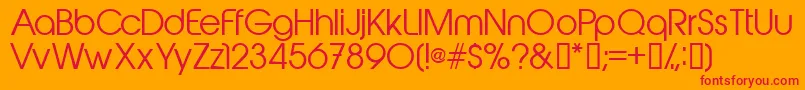 Abeakrg-Schriftart – Rote Schriften auf orangefarbenem Hintergrund