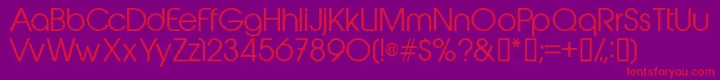 Abeakrg Font – Red Fonts on Purple Background