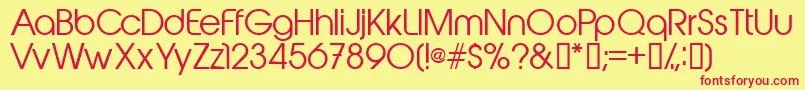 Abeakrg Font – Red Fonts on Yellow Background