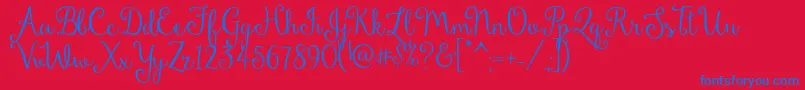 DandelionSoup Font – Blue Fonts on Red Background