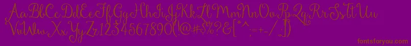 DandelionSoup Font – Brown Fonts on Purple Background