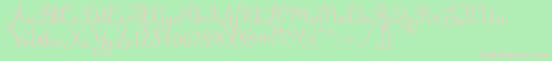 DandelionSoup Font – Pink Fonts on Green Background