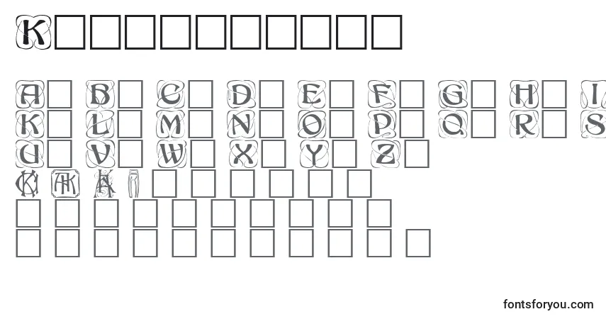 A fonte Konanurkaps – alfabeto, números, caracteres especiais