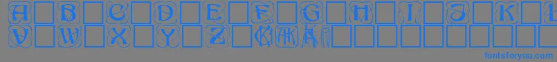 Konanurkaps Font – Blue Fonts on Gray Background