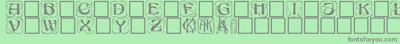 Konanurkaps Font – Gray Fonts on Green Background