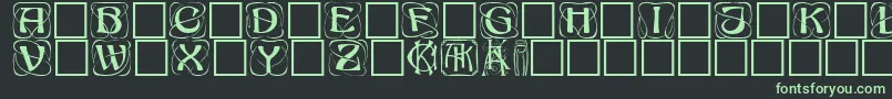 Konanurkaps Font – Green Fonts on Black Background