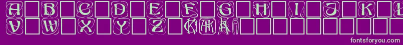 Konanurkaps Font – Green Fonts on Purple Background