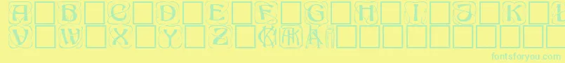 Konanurkaps Font – Green Fonts on Yellow Background