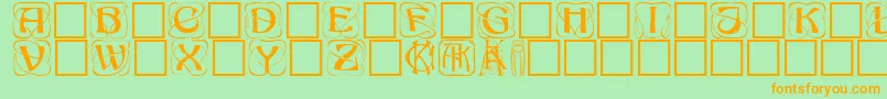 Konanurkaps Font – Orange Fonts on Green Background