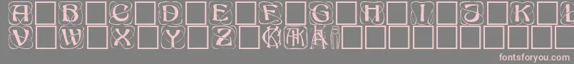 Konanurkaps Font – Pink Fonts on Gray Background