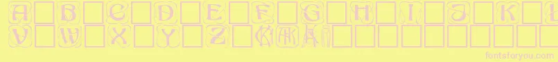 Konanurkaps Font – Pink Fonts on Yellow Background