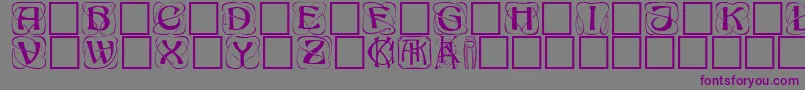 Konanurkaps Font – Purple Fonts on Gray Background