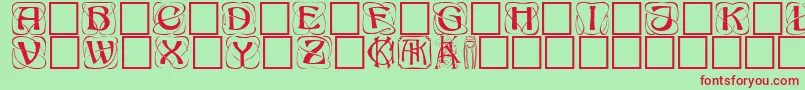 Konanurkaps Font – Red Fonts on Green Background