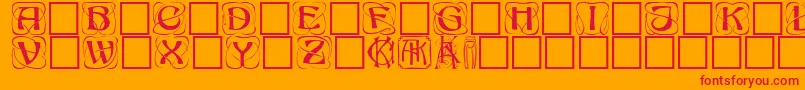 Konanurkaps Font – Red Fonts on Orange Background