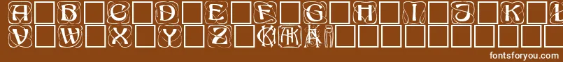 Konanurkaps Font – White Fonts on Brown Background