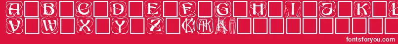 Konanurkaps Font – White Fonts on Red Background