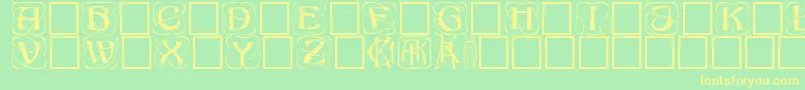 Konanurkaps Font – Yellow Fonts on Green Background