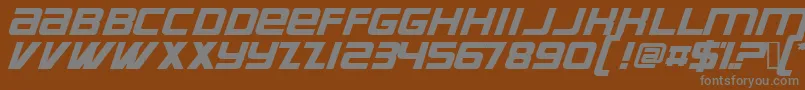 フォントSuprrg ffy – 茶色の背景に灰色の文字
