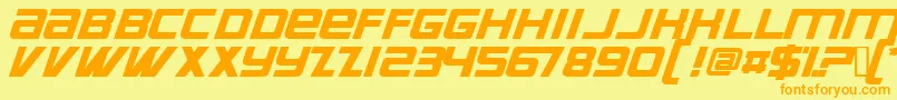 Suprrg ffy Font – Orange Fonts on Yellow Background