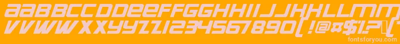 フォントSuprrg ffy – オレンジの背景にピンクのフォント