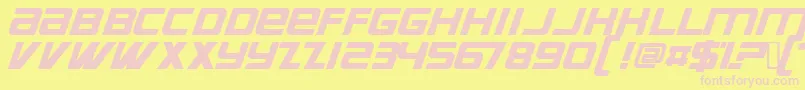 フォントSuprrg ffy – ピンクのフォント、黄色の背景