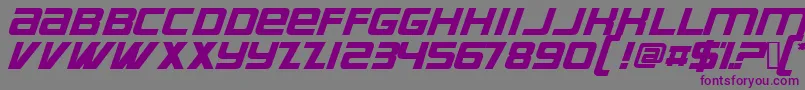 フォントSuprrg ffy – 紫色のフォント、灰色の背景