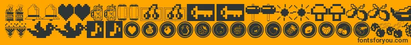 Fontt Font – Black Fonts on Orange Background