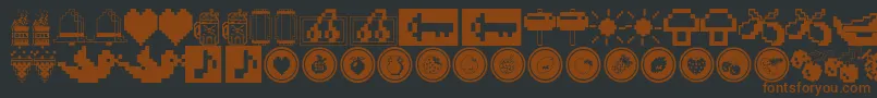 Fontt Font – Brown Fonts on Black Background