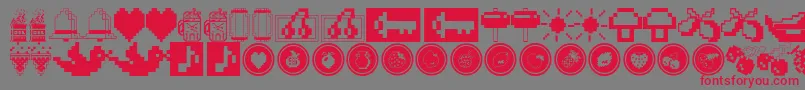 Fontt Font – Red Fonts on Gray Background